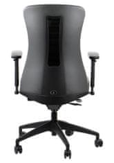 STEMA Ergonomikus forgatható irodai szék KENTON, eco bőr, nylon talp, szinkron mechanika, állítható ülés (elöl-hátul), nagy sűrűségű hab, szürke