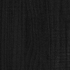 Greatstore fekete tömör fenyőfa magasszekrény 40 x 30 x 210 cm