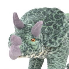 shumee álló, zöld plüss triceratops XXL