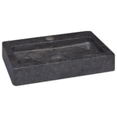 Greatstore fekete márvány mosdókagyló 38 x 24 x 6,5 cm