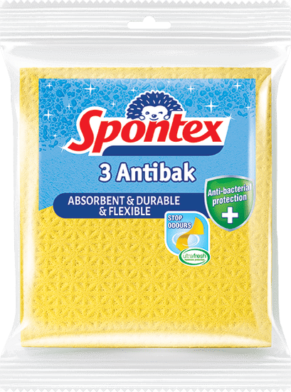 Spontex Antibak Szivacs törlőkendő 3x