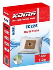 KOMA EC22S - Porszívó Porzsák ECG VP 1010S, szintetikus, 5 db