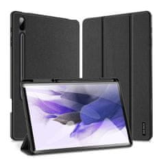 Dux Ducis Domo tok Samsung Galaxy Tab S7 FE / Tab S7 Plus / Tab S8 Plus, fekete