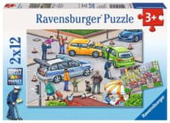 Ravensburger Puzzle kék fénnyel útközben 2x12 darab