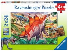 Ravensburger Jurassic Wilderness puzzle 2x24 darab