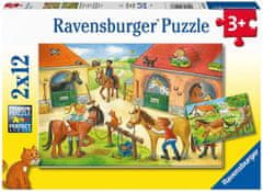 Ravensburger Rejtvény Nyaralás egy farmon lovakkal 2x12 db