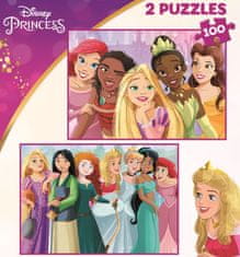 EDUCA Puzzle Disney hercegnők 2x100 darab