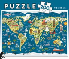 EDUCA Világtérkép puzzle 200 darab