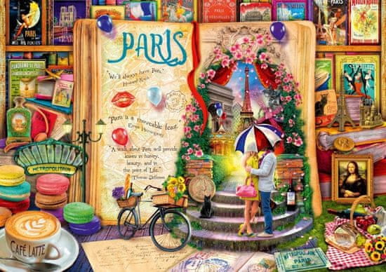Blue Bird A Puzzle Life egy nyitott könyv: Párizs 1000 darab