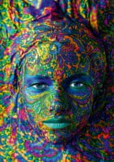 Blue Bird Puzzle Face Art: Női portré 1000 darab
