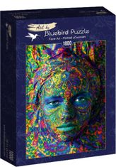Blue Bird Puzzle Face Art: Női portré 1000 darab