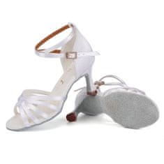 Burtan Dance Shoes Latino tánccipő Havana, fehér 7 cm, 41
