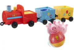 TM Toys PEPPA Pig WEEBLES - Roly Poly figura és vonat