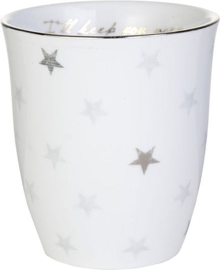 Lene Bjerre Porcelán csésze ezüst dekorációval NORDIC