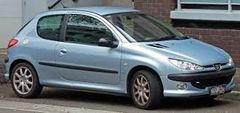 Műanyag sárvédő ív Peugeot 206 1998 - 2012 3 ajtós hatchback, 4 részes szett