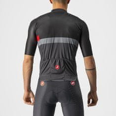 Férfi kerékpáros nadrág Blocco Jersey Light Black/Red-Dark Gray, XL, fekete/sötétszürke