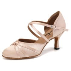 Burtan Dance Shoes Vienna standard, klasszikus tánccipő, rózsaszín 7,5 cm, 39