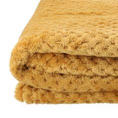 Homla NOAH Mustárszínű rizsszemű takaró 150x200 cm