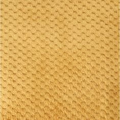 Homla NOAH Mustárszínű rizsszemű takaró 150x200 cm