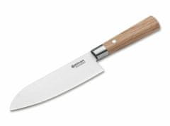 Böker Manufaktur 130437DAM Santoku damaszk kés, 17,2 cm, barna színű