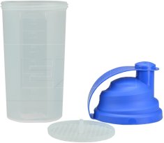 PARFORINTER Műanyag shaker TVAR 700ml (23,5x10cm), kék sapka