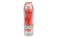 Banquet Műanyag palack szűrővel gyümölcsdarabokhoz 500ml, piros (23x6cm)
