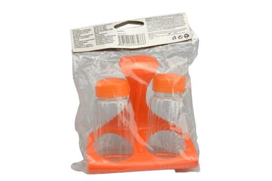 Banquet Műanyag szívószál borsszemekkel tálca, narancs (11x11cm)