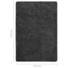 shumee sötétszürke csúszásmentes bozontos szőnyeg 120 x 170 cm
