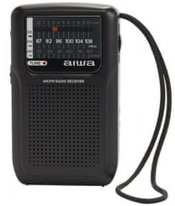 stílusos rádióvevő aiwa RS-33 fm am tuner vezetékes fejhallgató a csomagban fejhallgató kimenettel