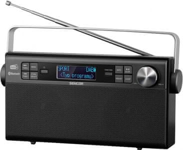 stílusos rádió sencor srd 7800 bluetooth aux in dad fm tuner hangszórók aux in bemenet microusb tápegység