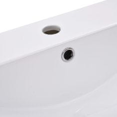 Greatstore fehér kerámia beépíthető mosdókagyló 91 x 39,5 x 18,5 cm