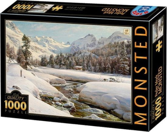 D-Toys Puzzle Téli táj Svájcban az Engadin közelében 1000 darab