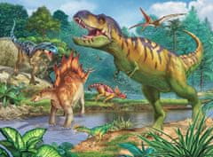 Ravensburger A dinoszauruszok ősvilága puzzle XXL 100 db + kifestőkönyv