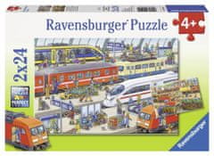 Ravensburger Rejtvény Forgalmas vasútállomás 2x24 db