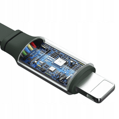 Mcdodo MCDODO KÁBEL 3V1 ZÁRÓ USB - LIGHTNING + USB-C + MICROUSB 1,2 M GREEN COIL CA-7251