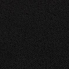 Greatstore 15 db fekete négyszögű csúszásmentes lépcsőszőnyeg 60 x 25 cm