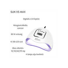 Sun SUN X5 Max UV/LED Műkörmös Lámpa