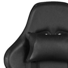 Greatstore fekete PVC forgó gamer szék