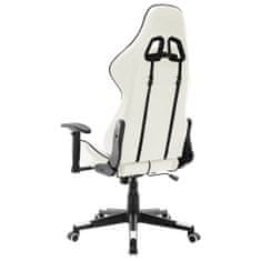 Greatstore fehér és fekete műbőr gamer szék