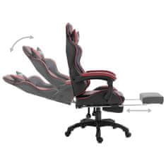 Greatstore bordó műbőr gamer szék lábtartóval