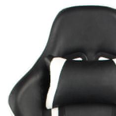 Greatstore fehér PVC forgó gamer szék