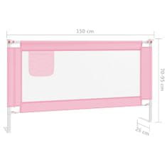 Vidaxl rózsaszín szövet biztonsági leesésgátló 150 x 25 cm 10202