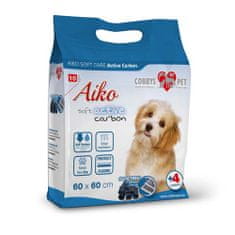 AIKO SOFT CARE Active Carbon 60x60cm 10db kutyapelenka aktív szénnel négy sarkán ragasztóval rögzíthető