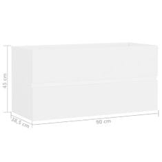 Greatstore fehér forgácslap mosdószekrény 90 x 38,5 x 45 cm