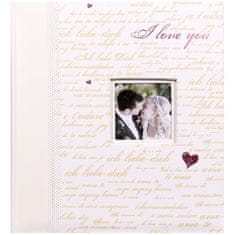 KPH Esküvői fotóalbum 29x32/60 oldal MODERN LOVE arany szöveg