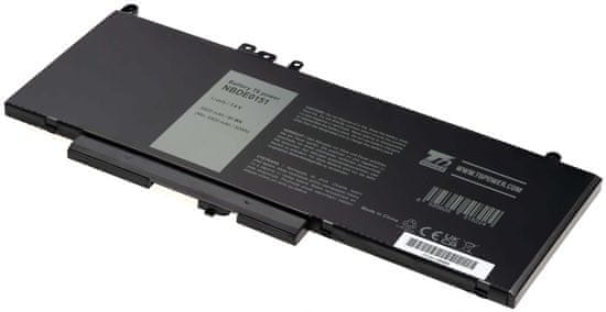T6 power Akkumulátor Dell Latitude E5450 készülékhez, Li-Poly, 7,4 V, 6900 mAh (51 Wh), fekete