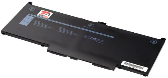 T6 power Akkumulátor Dell Latitude 5300 készülékhez, Li-Poly, 7,6 V, 7890 mAh (60 Wh), fekete