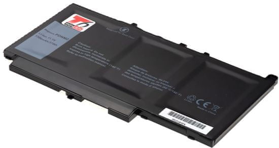 T6 power Akkumulátor Dell Latitude E7270 készülékhez, Li-Poly, 11,1 V, 3300 mAh (37 Wh), fekete