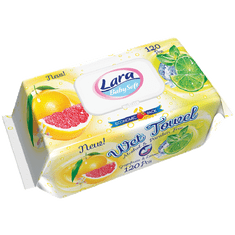 LARA nedves törlőkendők 120 db Clip Grapefruit & Lemon