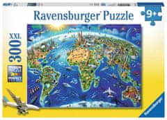 Ravensburger Rejtvény Világ emlékművek térképe XXL 300 db